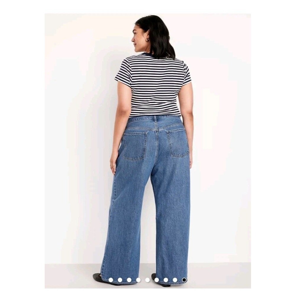 Old Navy Jeans Size 10 Wow Baggy Wide Leg Mid Rise New - Picture 7 of 10